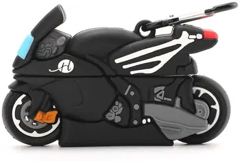 

iFunny Case for Airpods Case,Airpods 2 Case,3D Cartoon Cool Motorcycle Airpod Design Protector Silicone for airpods pro 2 1 case