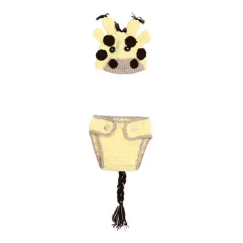 

New Soft Newborn Baby Photography Props Baby Girls Boys Cattle wool Warm Hats Pants Infant Clothes Set Crochet Knitted Outfits