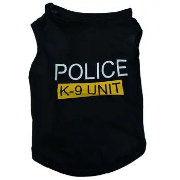 Police Suit Cosplay Dog Clothes Pet Dog Vest Dog Clothes Polyester Soft Breathable Comfortable Stylish Casual Style Dog Clothing 3