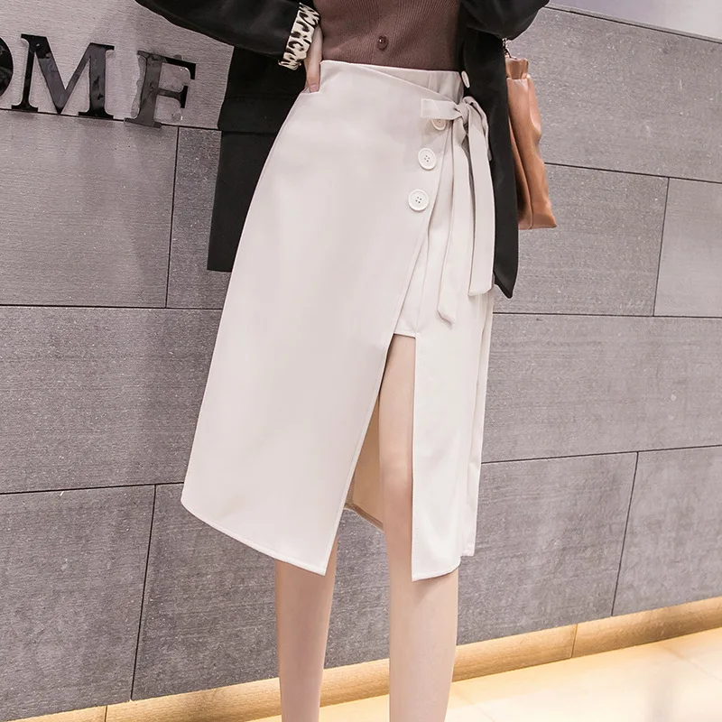 

Photo Shoot 2019 Autumn New Style Fashion Mid-length Versatile Skirt Slim Fit Slit A- line Skirt Children