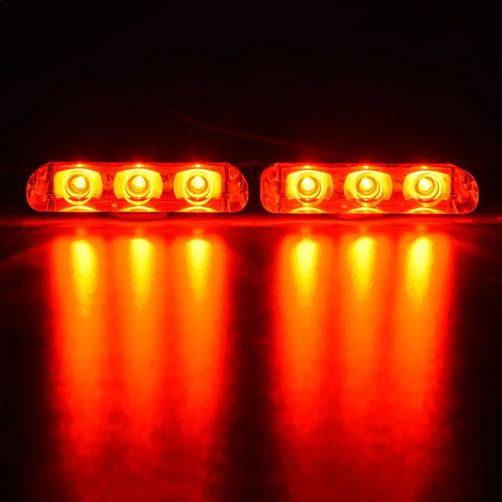 Лучшее качество 2x3/Led мигалка для полиции и скорой помощи Dc 12V автомобильный свет мигающий пожарные Огни синий стробоскоп Автомобильная сигнальная лампа-Стайлинг - Испускаемый цвет: D