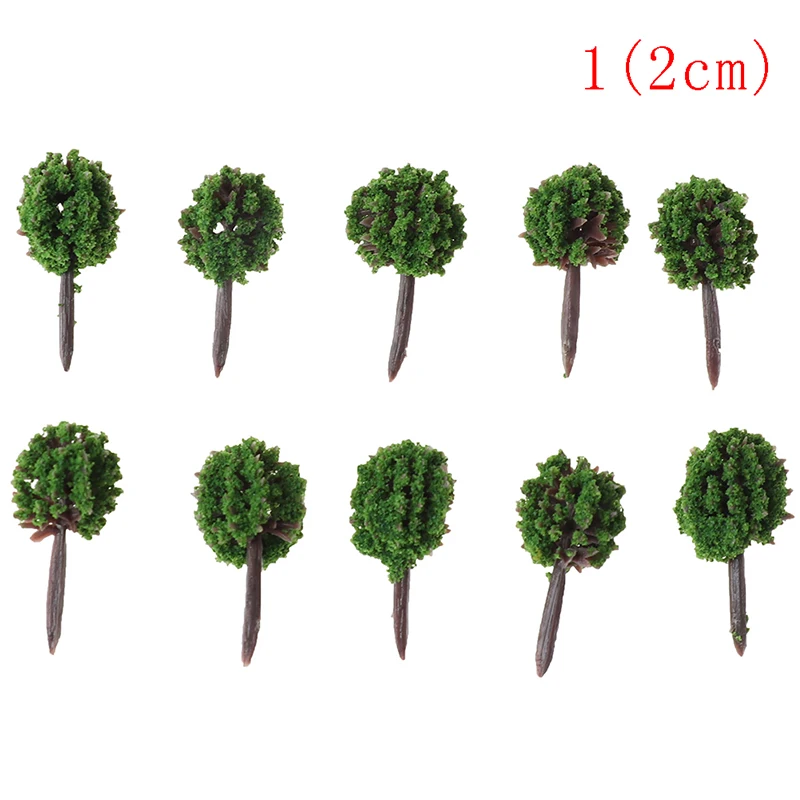 10pcs Ball-shaped Flower Model Trees Mixed Tree Model Landscape Trees Train Layout Garden Scenery Miniature 