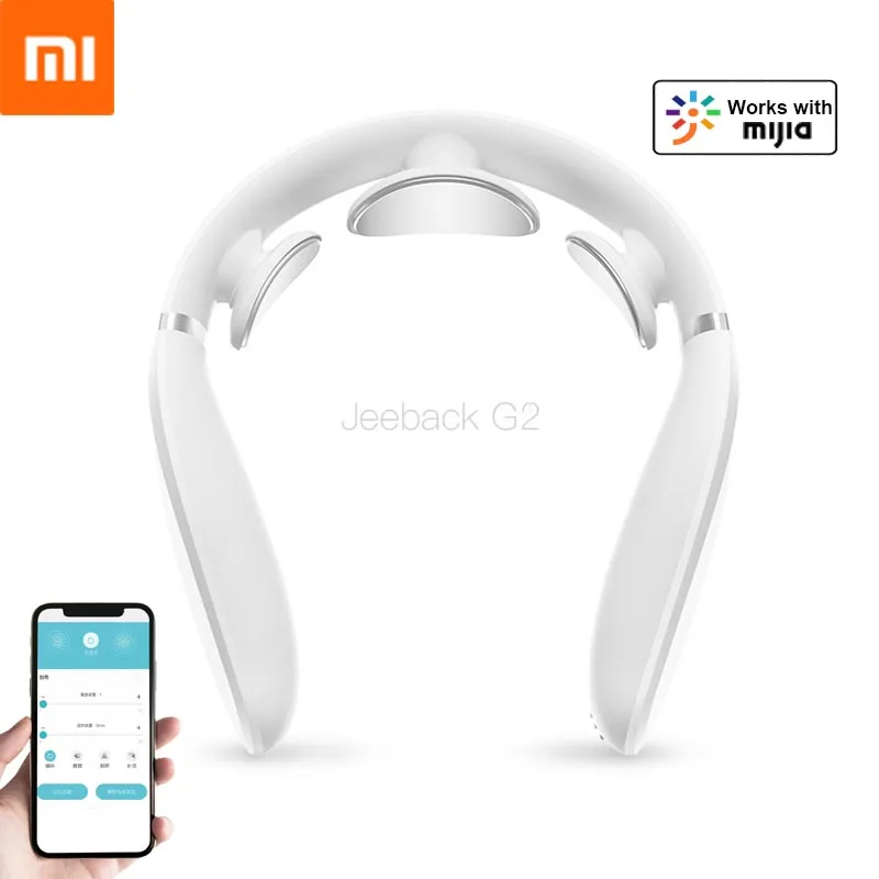 Xiaomi Jeeback шейный массажер G2 TENS импульсный массажер для спины и шеи Mijia APP контроль 42 градусов горячий компресс для облегчения боли в шее