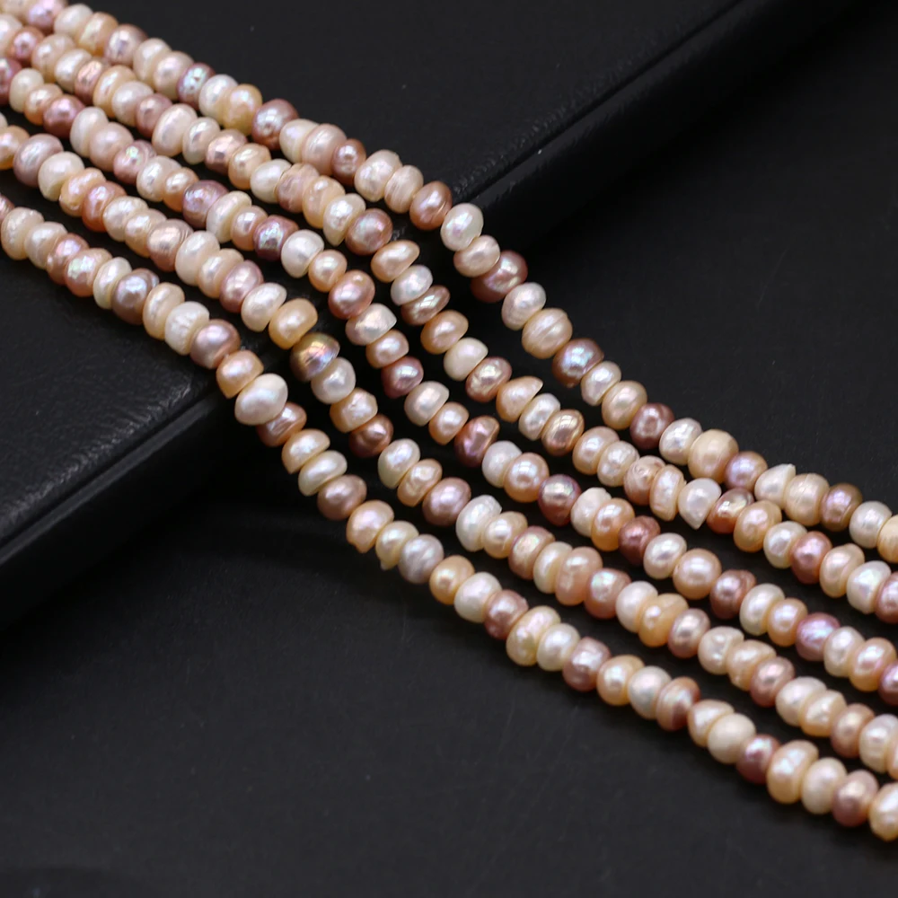 

36cm Natural Freshwater Pearl Mixed Colors All Sided Light Loose Beads for Necklace Bracelet Jewelry Making for Women Size 5-6mm