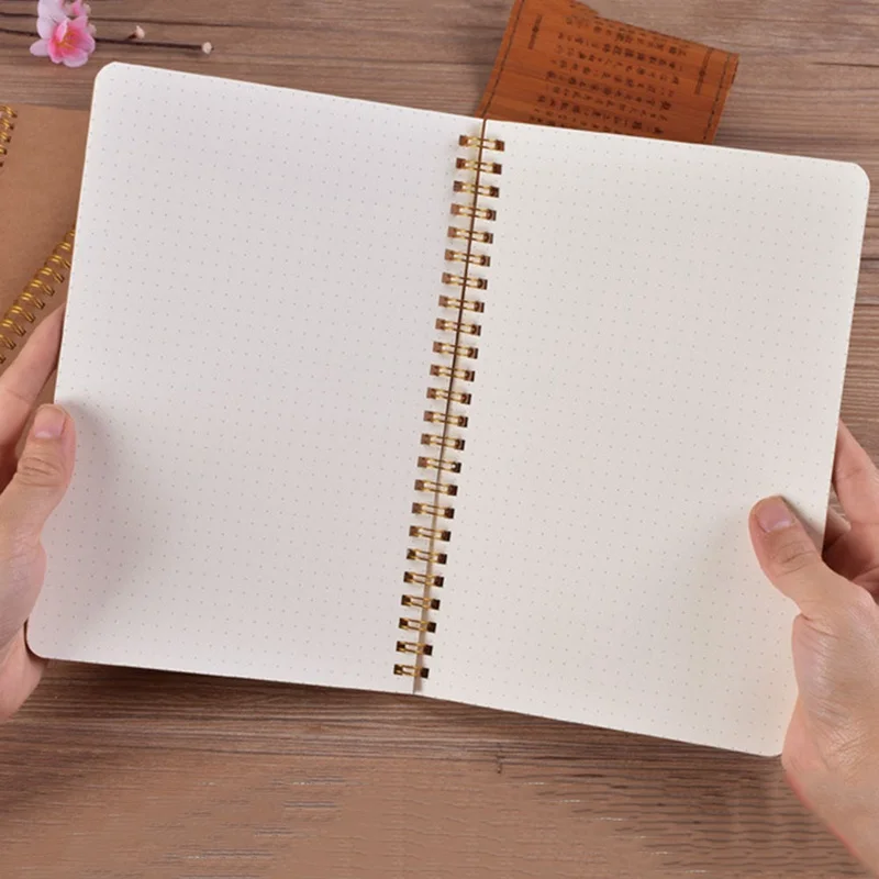 

A5 Notebook Medium Hardcover 50Sheets/100Pages Dot Grid Notebook/notpad/Diary Note White For Students
