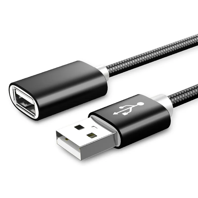 Новое поступление USB удлинитель Мужской Женский удлинитель нейлоновый плетеный провод расширенное соединение для клавиатуры мышь U диск