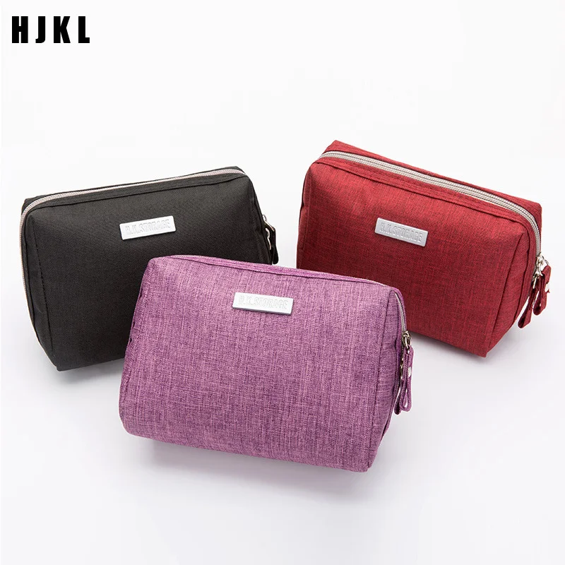 

HJKL New Cosmetics Receiving Bag Travel Handbag Portable Large Capacity Cosmetic Bag Square Receiving Bag