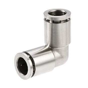 

uxcell Elbow Push to Connect Tube Fitting Pneumatic Connector 10mm Tube OD Silver Tone to Polyethylene Nylon and PU Tubing