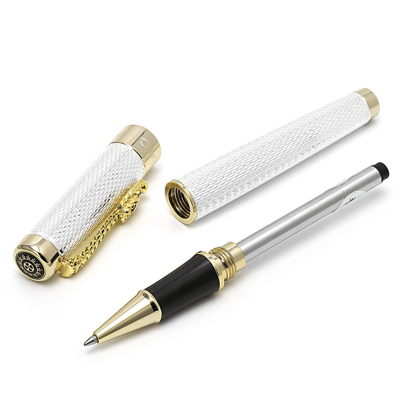 Роскошный JINHAO 1200 благородный золотой дракон клипса M роликовая шариковая ручка