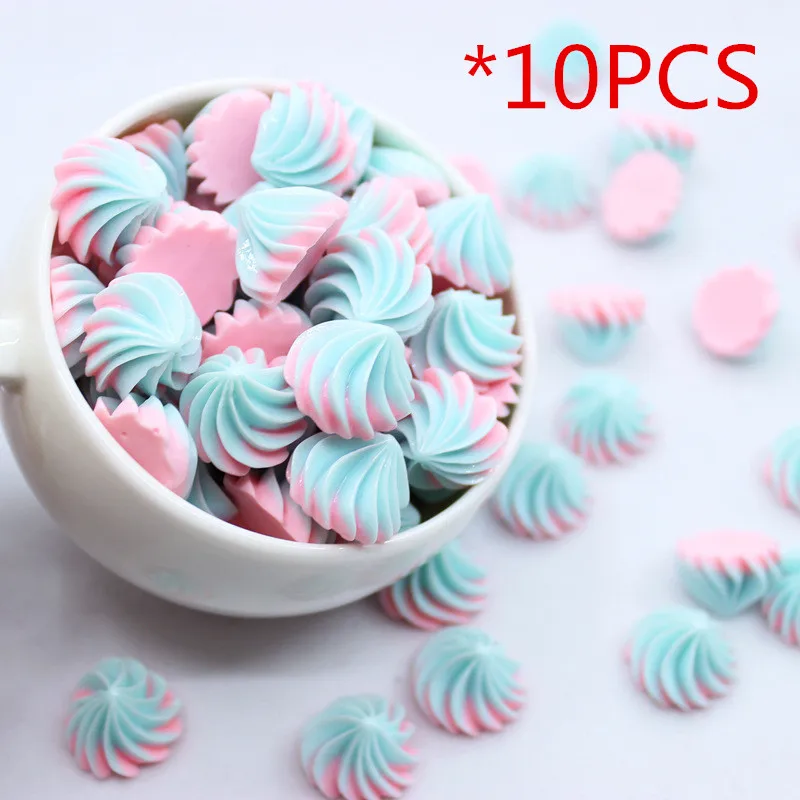 10 pcs blue Biscuit 10 шт мини гамбургер добавка талисманы наполнитель дополнение для слизи DIY полимерные аксессуары игрушечная модельная глина комплект для детей - Цвет: 10 pcs blue Biscuit
