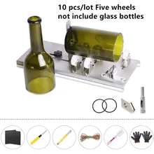 10 шт. стеклянная бутылка резак DIY машина для резки вина пива алкоголь виски шампанское ремесло перчатки стекло es аксессуары набор инструментов