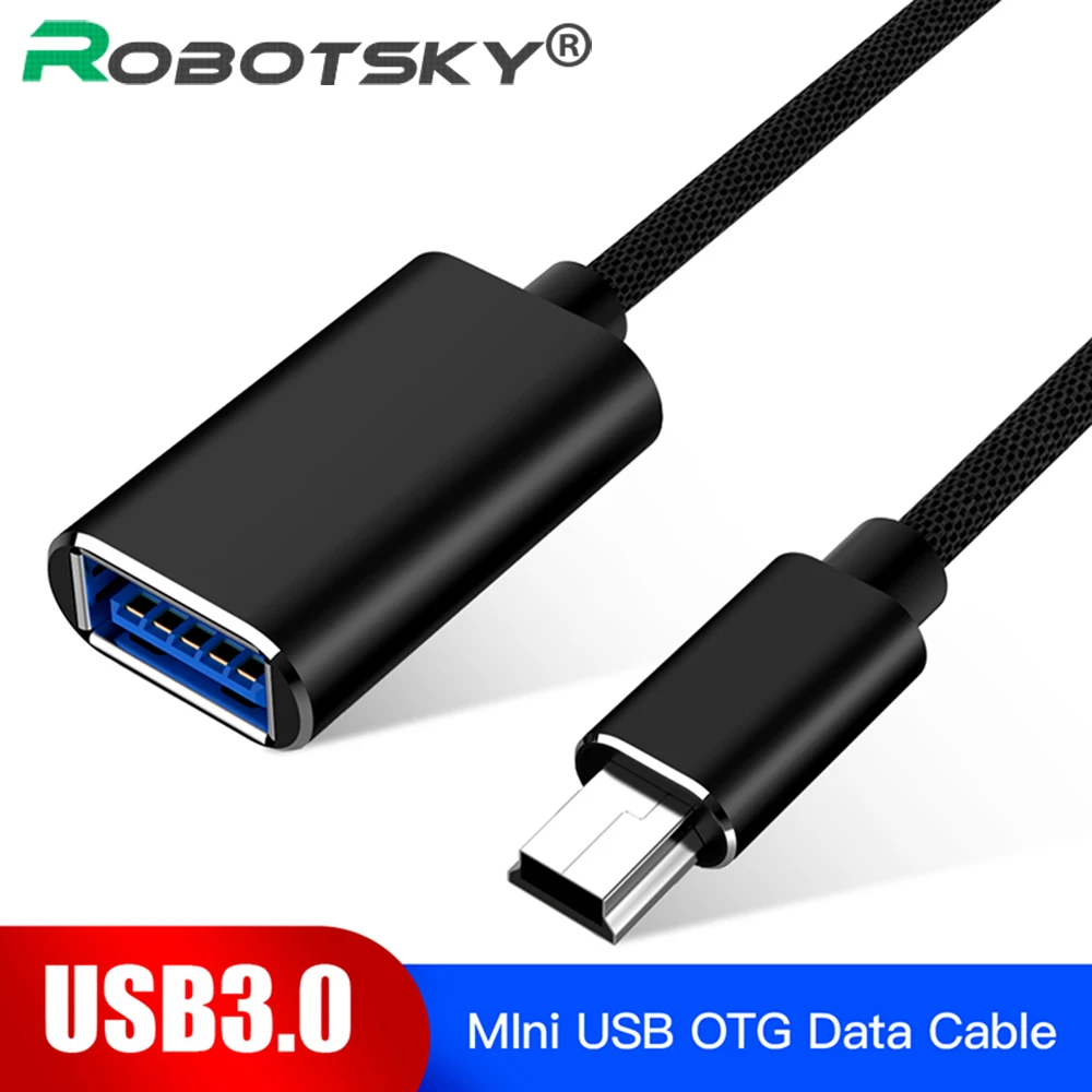 

5 Pin B Cable Male to USB 3.0 Female Metal Cord Adapter Micro B USB Extension Cable For Car MP4 Mini USB3.0 to Micro USB-b OTG
