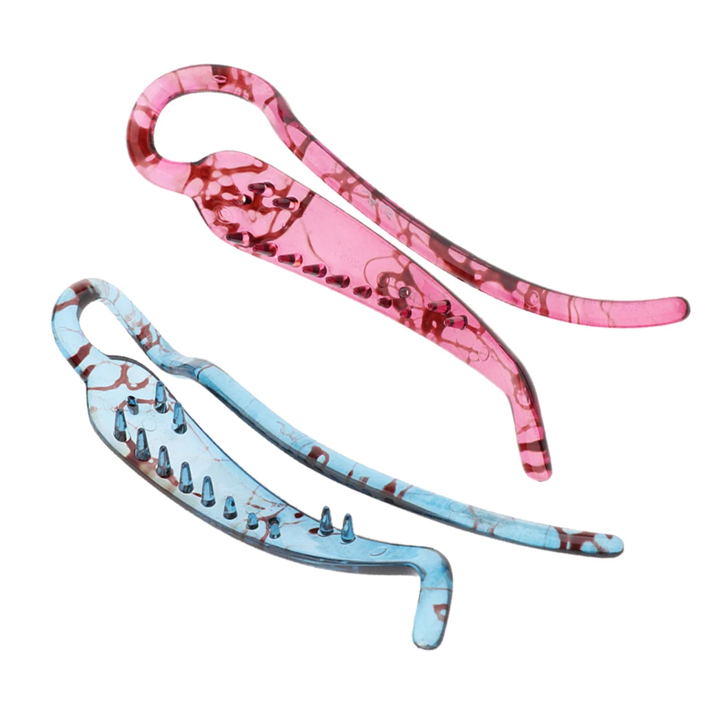 2X Banana Hair Clip Hair Claw Hair Comb - Simple Elegant Design for Long Thin Stick Hair - 11cm / 4.3 inch