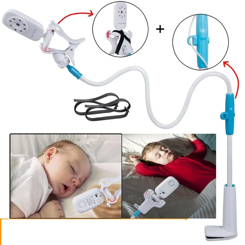 Home Safety Baby Monitor Holder Camera Stand with Fixing Magic Belts 360 Degree Rotation Aluminum alloy Arm 95cm/105cm