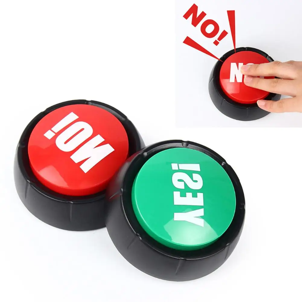 

2Pcs Electronic Talking YES NO Sound Button Toy Event Party Supplies Brain Training Knowledge quiz competition supplie for kids
