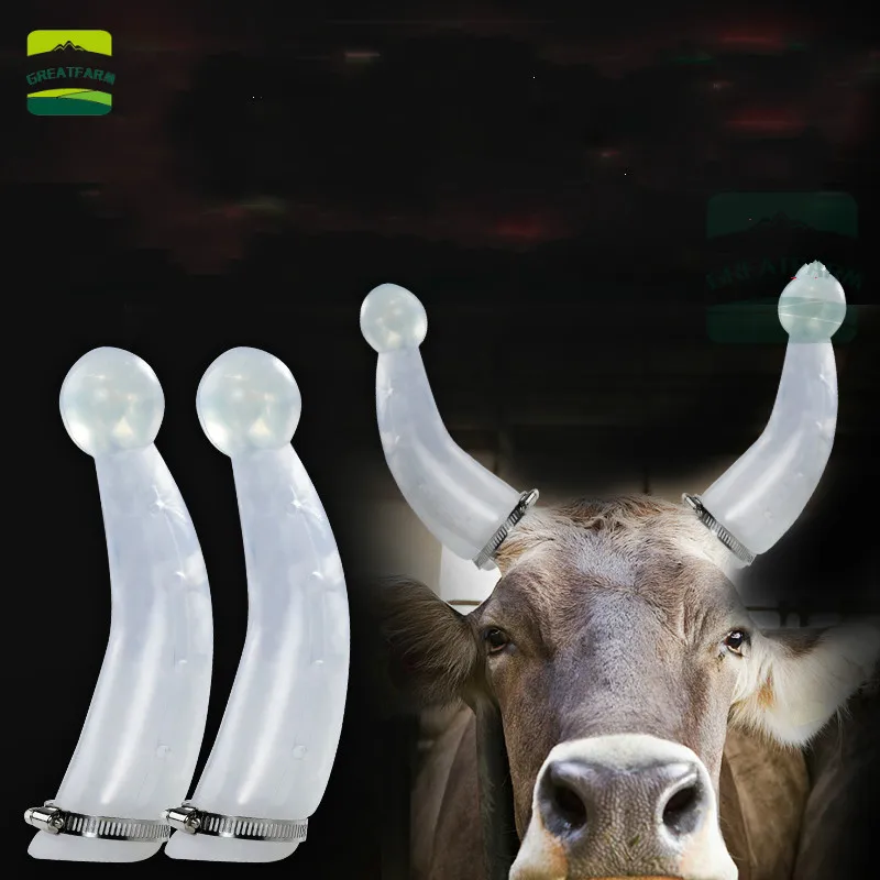 1Pair Silicone Bull Horn Cover Anti Fight Protectors For Cow Calf Cattle Bull 