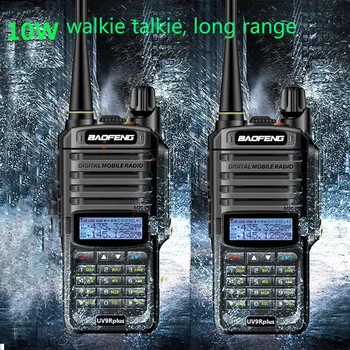 

2020 uv9r plus Waterproof walkie talkie 10w baofeng uv 9r plus with 4800mah two way radio comunicador uhf vhf cb ham radio px fm
