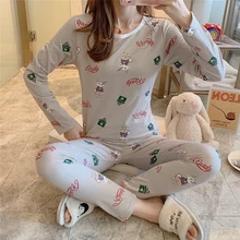 New Womens Thermal Underwear Autumn Winter Long Johns Lace Keep Warm Print Mid-Rise Ladies Sexy Thermal Underwear Girls