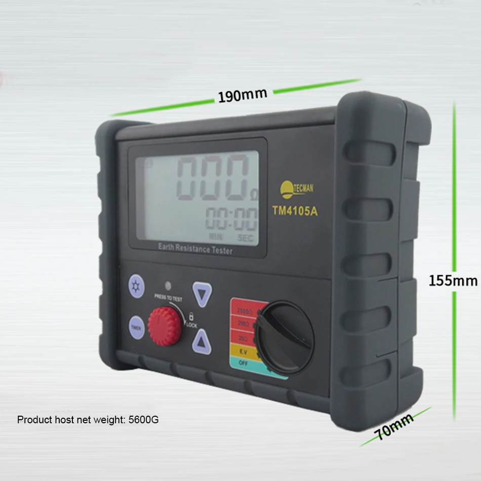 TM4105A Высокая точность цифровой тестер сопротивления заземления измеритель заземления Электрический шейкер