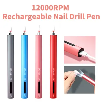 

Portable Machine Rechargeable Manicure Machine 12000RPM Nail Drill Kit Pedicure Set Nail File Tools Electric Nail Drill Pen