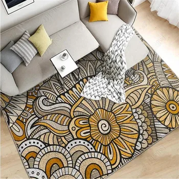 

160x230cm Retro Bohemian Carpet And Rug For Home Living Room Nordic Ethnic Style Bedroom Decor Coffee Table Floor Mat Antislip