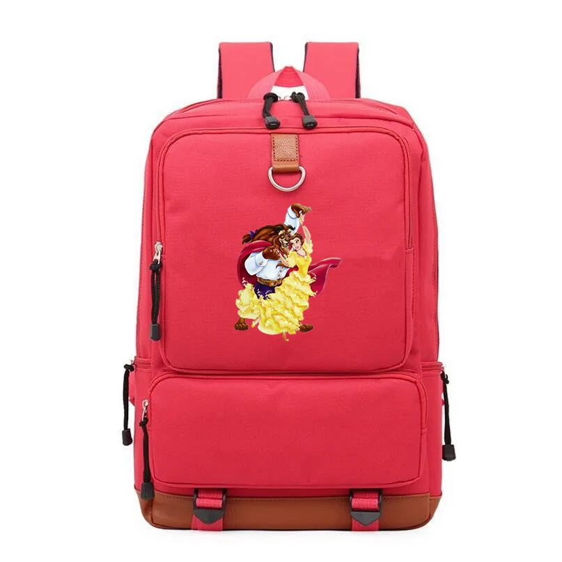 Детская Красавица и Чудовище mochila Печать Рюкзак для подростков школьная сумка дорожная сумка для ноутбука рюкзак - Цвет: S