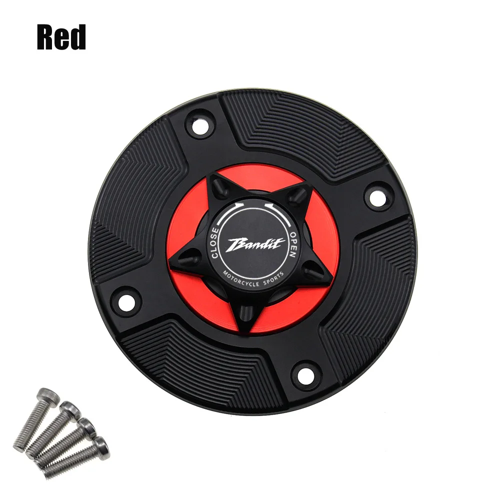 

108mm Aluminum Motorcycle Fuel Tank Gas Cap Cover Keyless for Suzuki Bandit GSF1200 GSF 1200 2001-2004 CNC Quick Release Cover