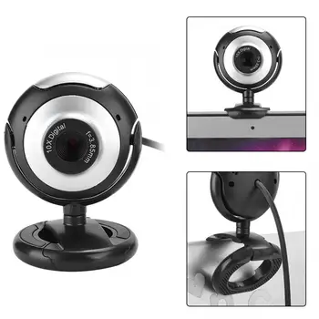 

Webcam HD 640 x 480 USB Camera Plug and Play Mini Computer PC WebCamera for Video Conference Online Teaching Live Broadcast
