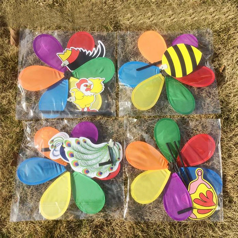 Cute 3D Large Animal Bee Windmill Wind Spinner Whirligig Yard Garden Decor