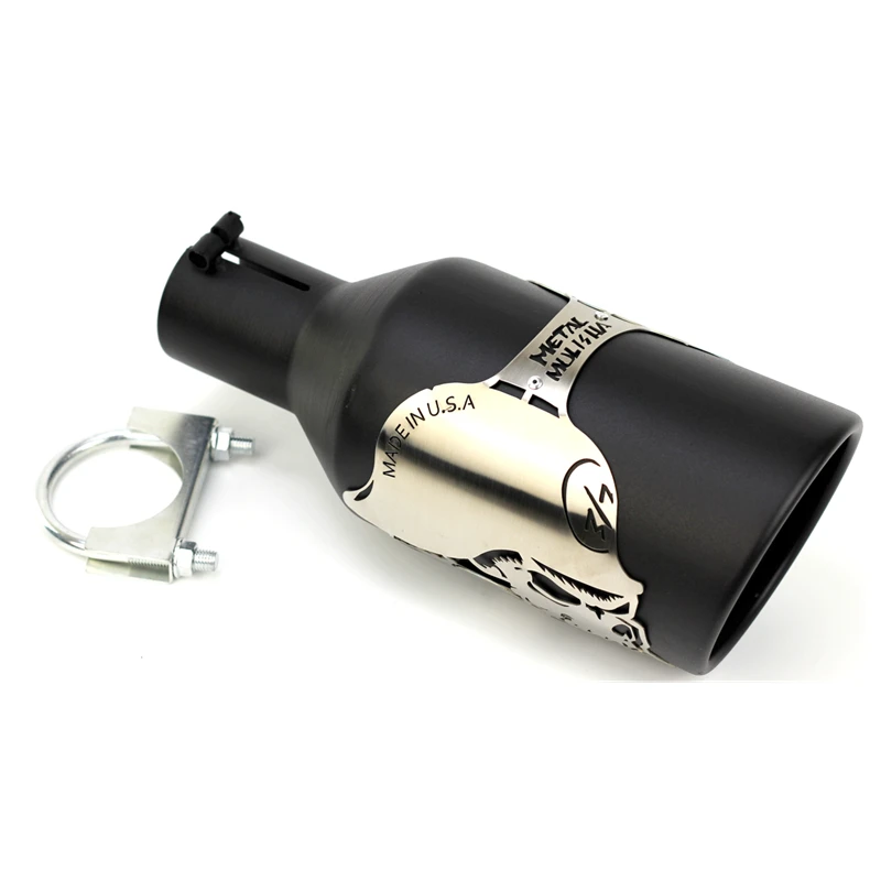 1 PIECE UNIVERSAL SKULL BLACK COATED EXHAUST TIP EXHAUST MUFFLER TIP TAILPIPE CAR-STYLING FOR JEEP WRANGLER