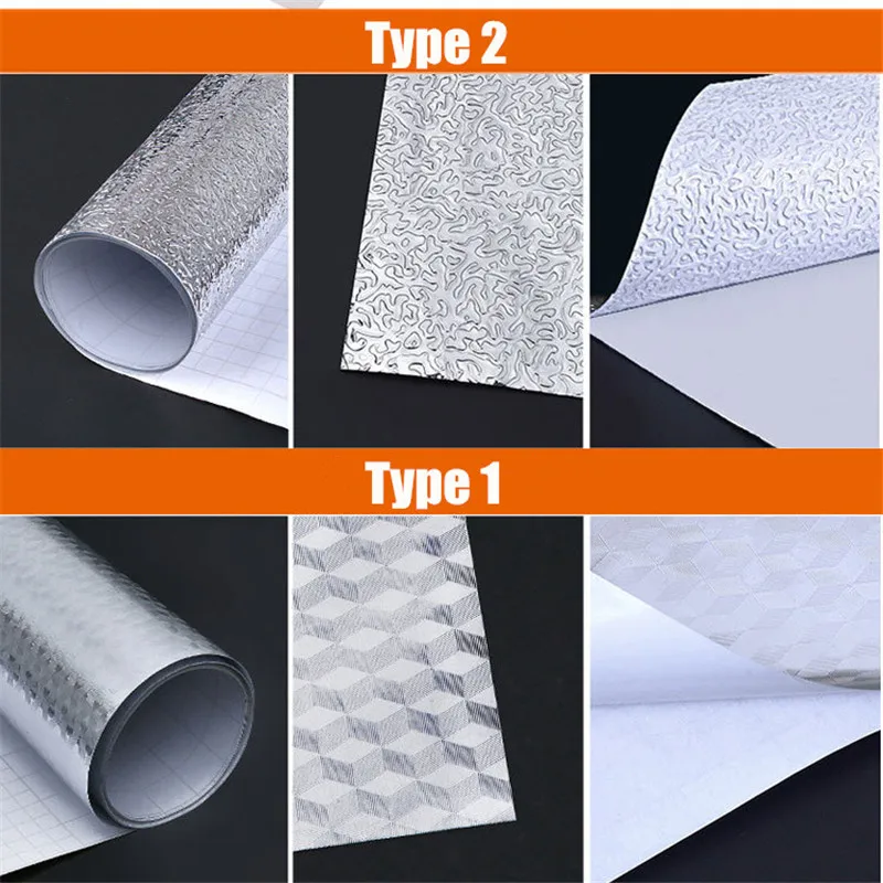 40x100 см наклейка DIY обои для кухни маслостойкие водонепроницаемые наклейки s алюминиевая фольга для печного шкафа самоклеющиеся настенные