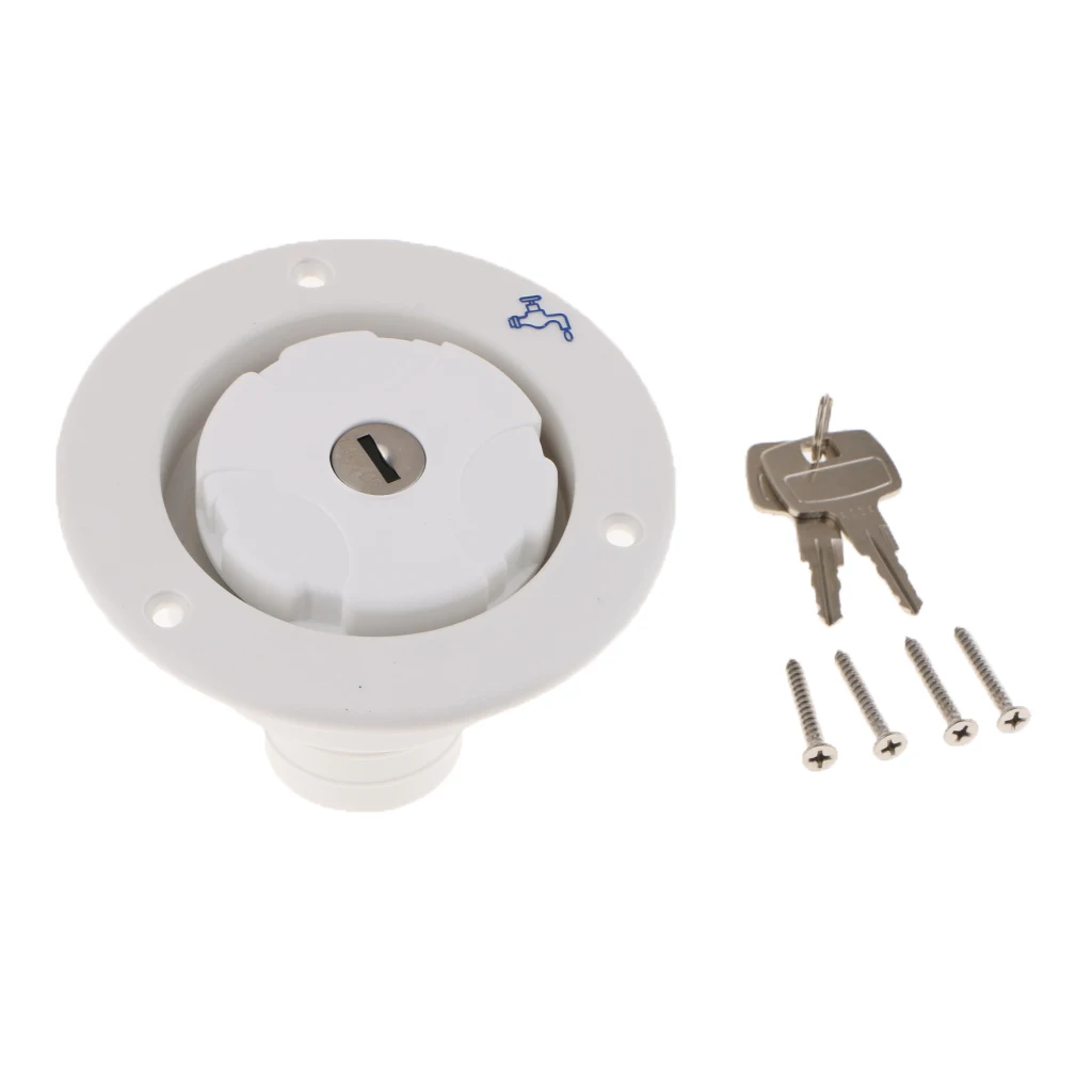 Safety Lockable Fuel Gas Cover Petrol Diesel Filler Anti Theft Tank Cap for RV Camper Trailer