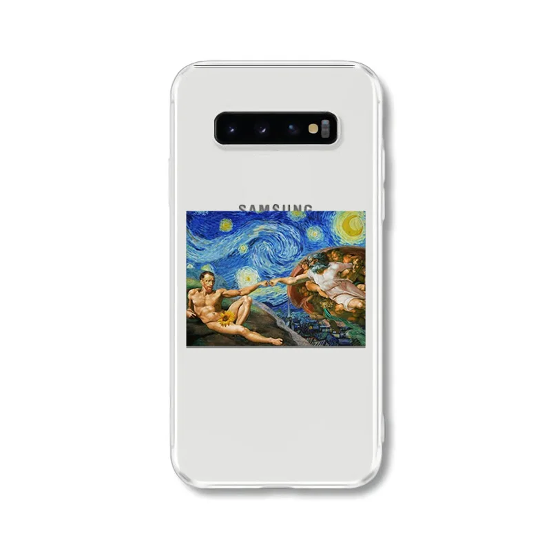 Художественные картины Рождение Венеры чехол для телефона samsung S8 S9 S10 Plus S10E 5G Мона Лиза Ван Гог Забавный Чехол для S6 S7 Edge