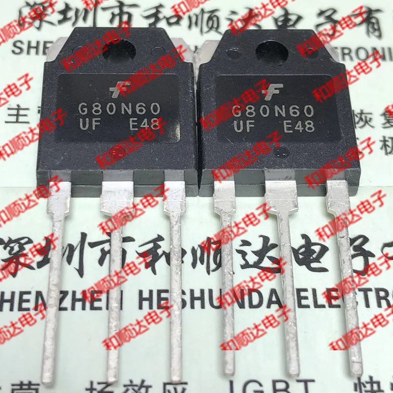 5 шт./лот SGH80N60UF G80N60UF TO-3P с изолированным затвором(IGBT) 600V 80A