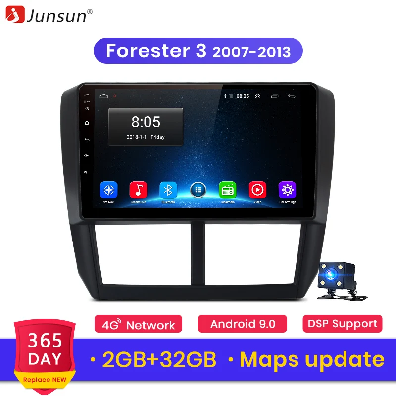 Junsun V1 2 ГБ + 32 Android 8 1 для Subaru Forester 2009 2010 2011 2012 Автомобиль Радио Мультимедийный