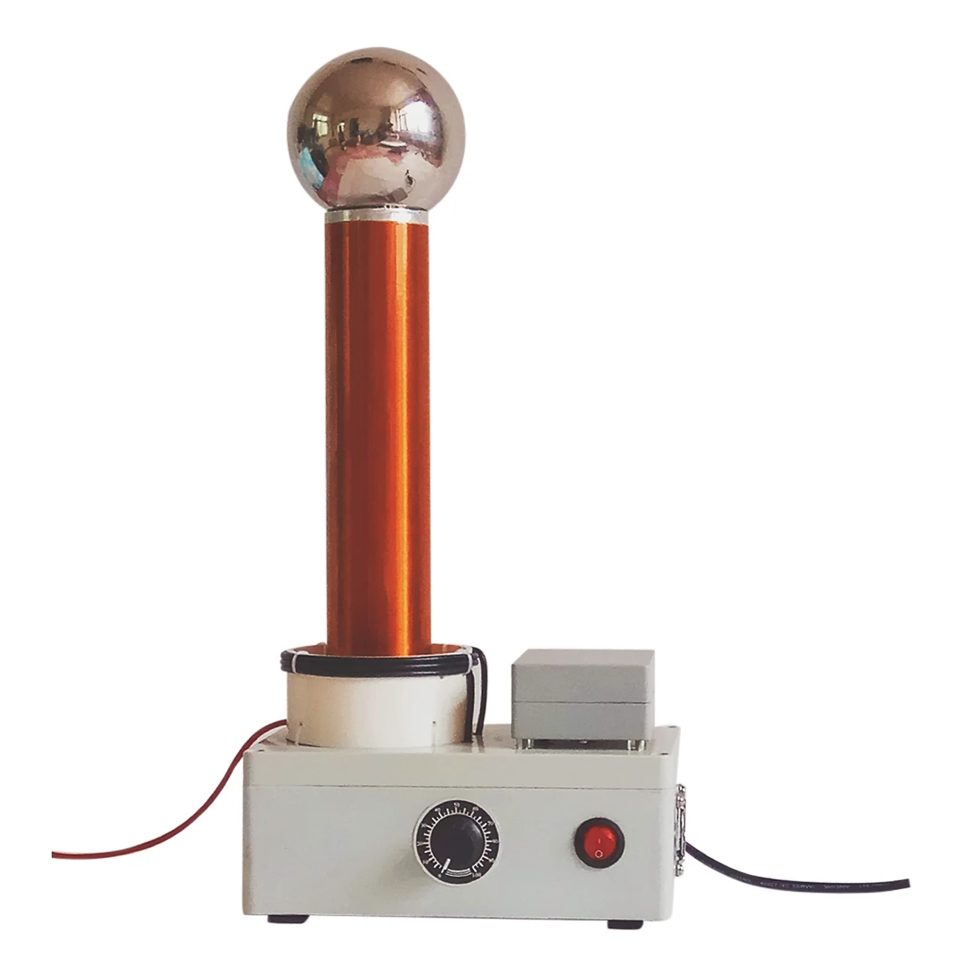 Spark Gap Lightning Simulator High Frequency AC Wireless Transmission Tesla Coil with 15cm Arc - US Plug