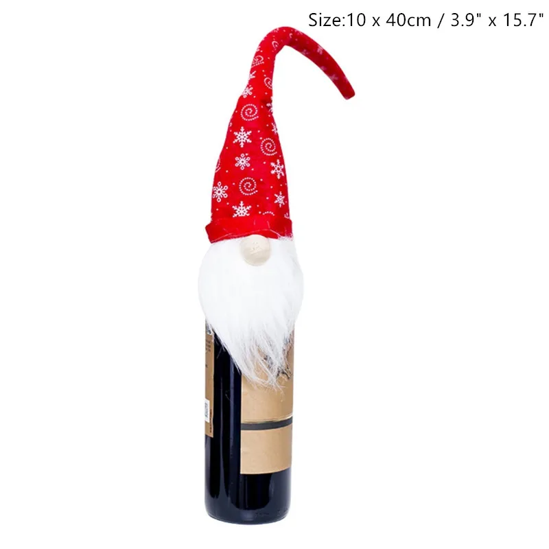 Christmas Wine Covers Drawstring Decorative Wine Bottle Covers Treat Bags Christmas Dining Table Home Party Decor Supplies - Цвет: 6