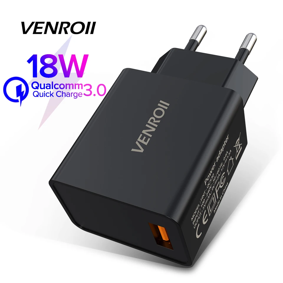 USB зарядное устройство Venroii Quick Charge 3 0 для Xiaomi Redmi Note 7 K20 универсальное 18 Вт Быстрое