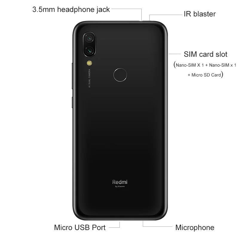 Оригинальный Смартфон Xiaomi Redmi 7 с глобальной версией 3 Гб ОЗУ 32 ПЗУ Восьмиядерный