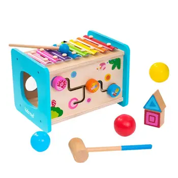 

Wooden Activity Cube Octave Knock Baby Xylophone Toddler Kids Educational Gifts