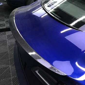 

Car Rear Trunk Spoiler Wing Carbon Fiber Refit Cover Trim for Tesla Model 3 2018 2019 External Decorative Trim Car Accessories