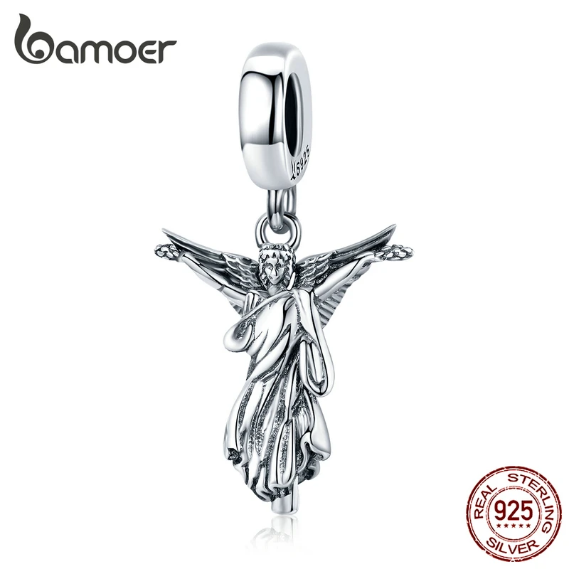bamoer 925 Sterling Silver Retro Pendant Charm for Women Jewelry Making Religious Faith Charms for Original Bracelet SCC1404 bamoer 925 Sterling Silver Retro Pendant Charm for Women Jewelry Making Religious Faith Charms for Original Bracelet SCC1404
