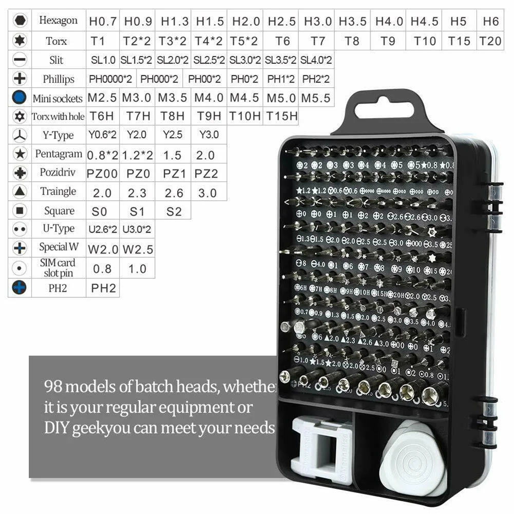 

Magnetic Precision Screwdriver Set Fit Computer PC Phone Watch Repair Tool Set Kits MDJ998