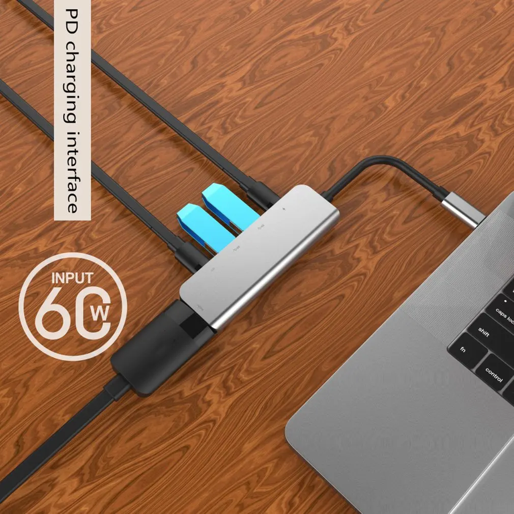 5 в 1 концентратор Tpye-C к Micro USB 3,0 2,0 HDMI 5in1-3type-c концентратор к HDMI+ usb+ PD концентратор для MacBook Pro для samsung
