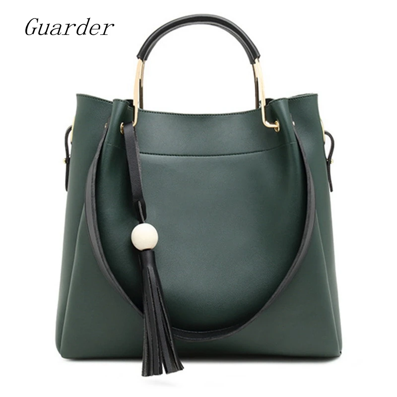 

Guarder Fashion Brand Women Bags 2 Set Tassel Shoulder Bag PU Leather Handbag Contrast Color Crossbody Bag Composite Bag GUA0073