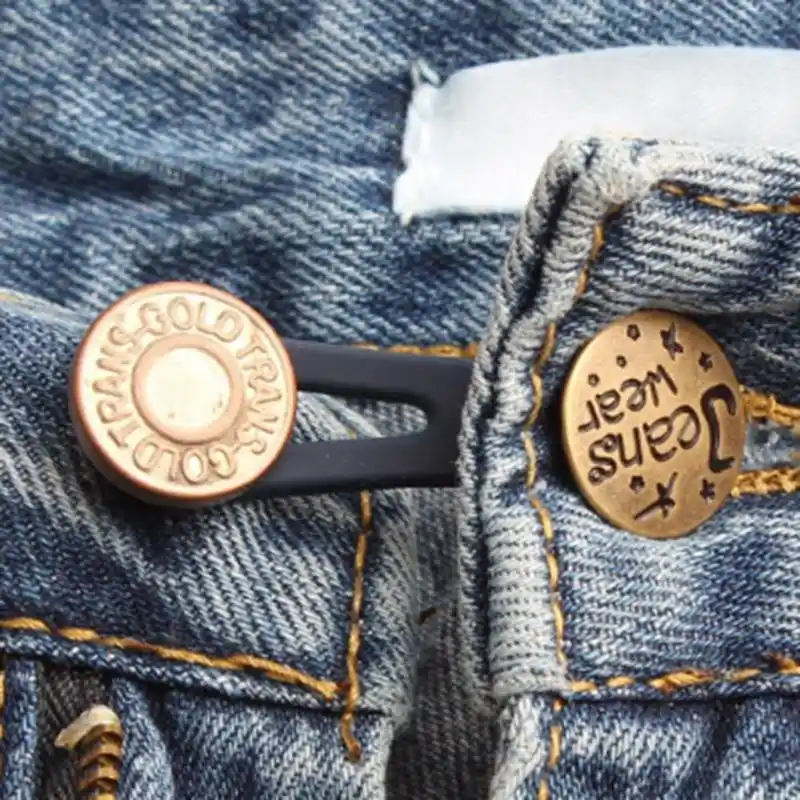 Adjustable Disassembly Retractable Jeans Waist Extension Button Increase Wais LU