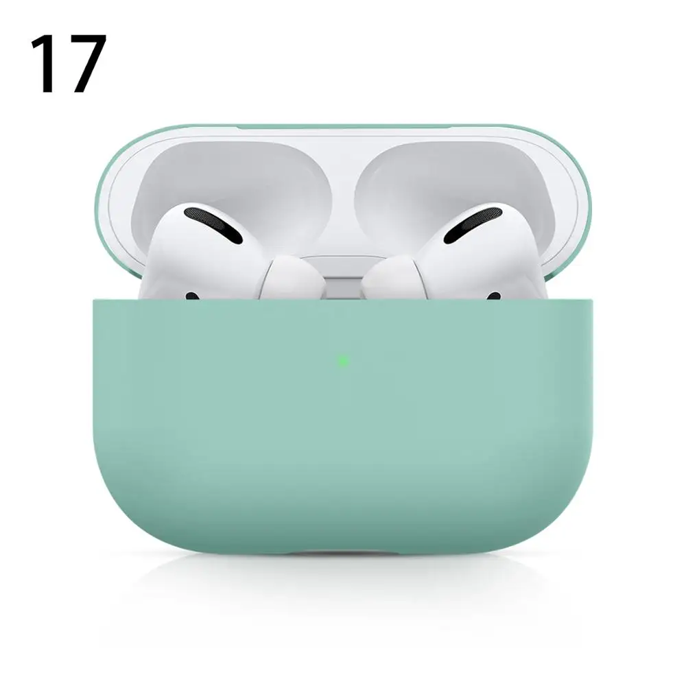 17.Coast Blue Силиконовый чехол для наушников для Apple Airpods Pro Чехол для AirPods 3 bluetooth беспроводная зарядная коробка для Airpods защитный чехол - Цвет: 17.Coast Blue