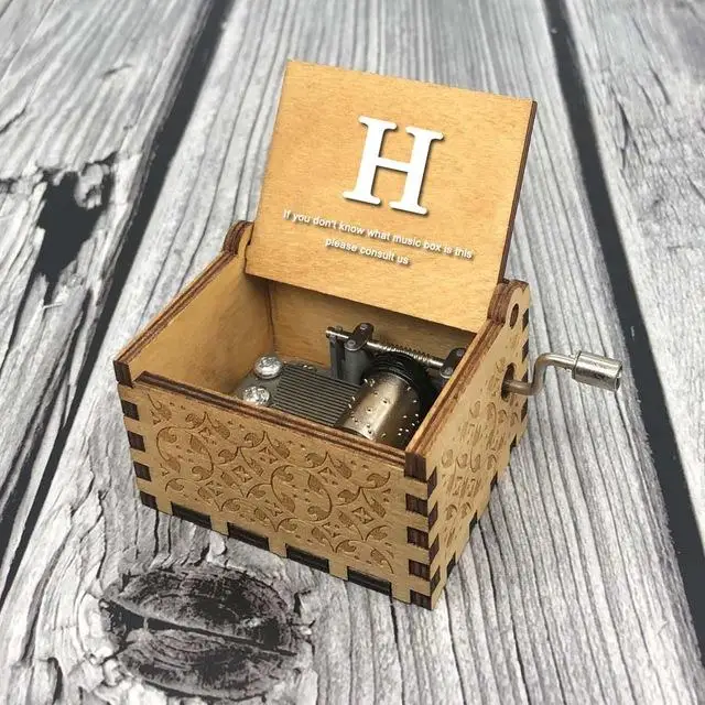 Wood H Деревянная музыкальная шкатулка La Vie en Rose, ручная Игра престолов, Звездные войны, Imagine John queen, музыкальная шкатулка, Рождественский подарок - Color: Wood H