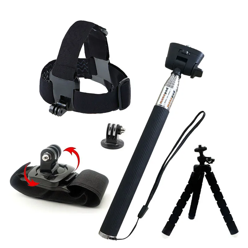 Для Gopro аксессуары для Go pro hero 9 8 7 6 5 4 3 набор штативов Xiaomi Yi 4K SJCAM SJ4000 EKEN H9