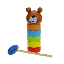 Строительные блоки деревянные игрушки-головоломки детские игрушки Радужный стек башни игра игрушки для изучения и образования для детей YU-Home